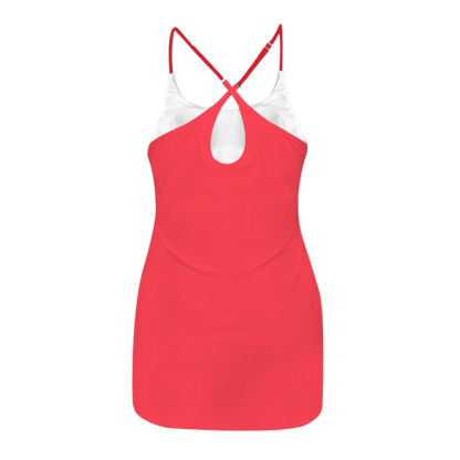 Flora Red Criss Cross Back Active Dress