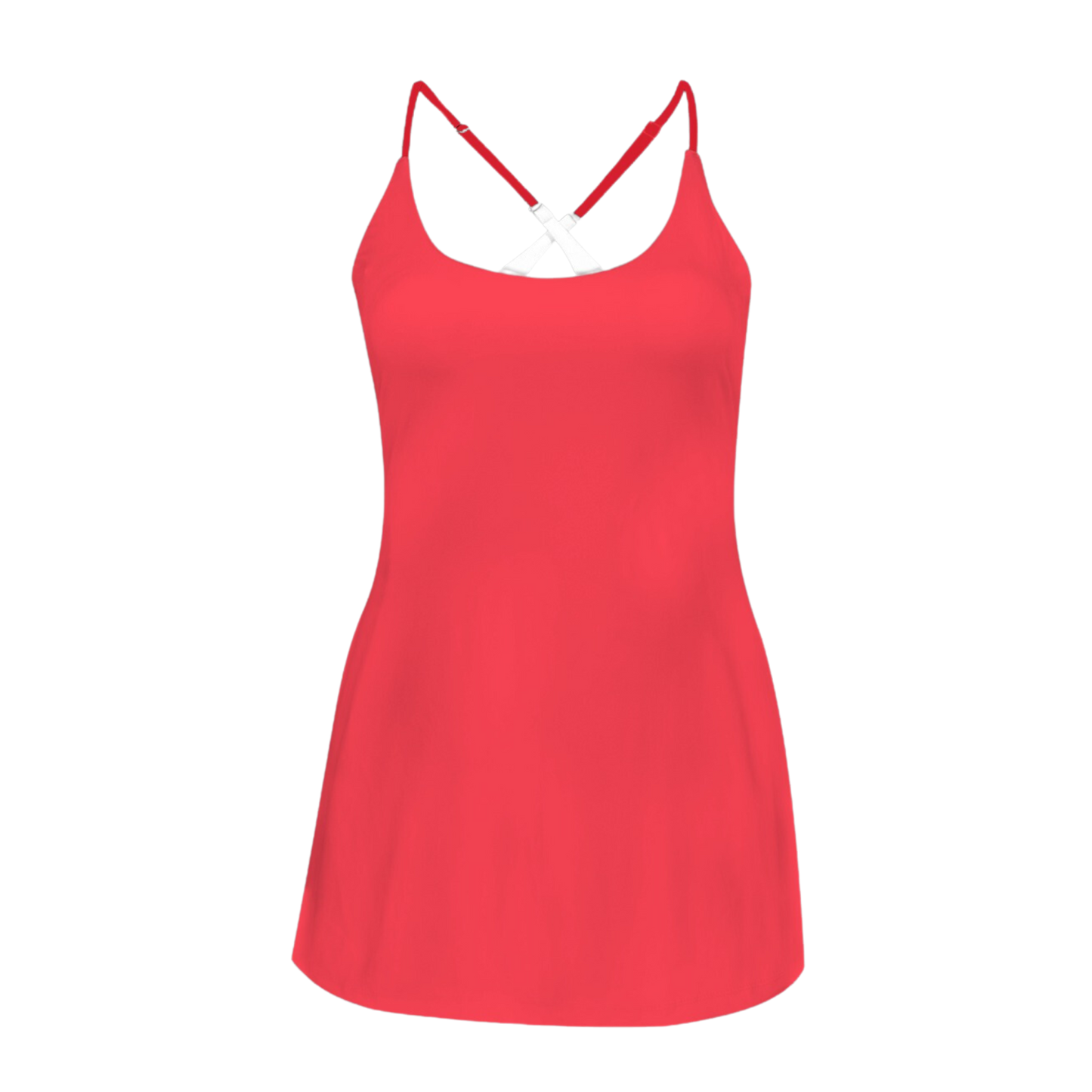 Flora Red Criss Cross Back Active Dress