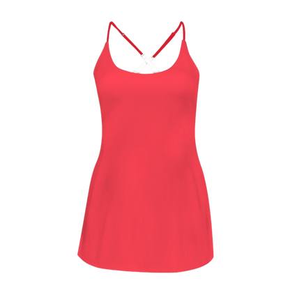 Flora Red Criss Cross Back Active Dress