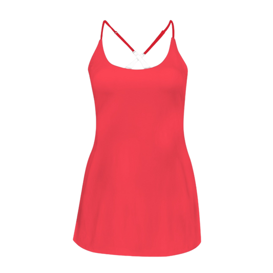 Flora Red Criss Cross Back Active Dress