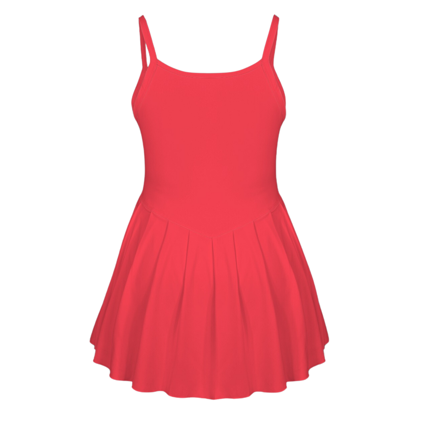 Flora Red Pleat Skirt Active Dress