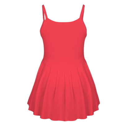 Flora Red Pleat Skirt Active Dress