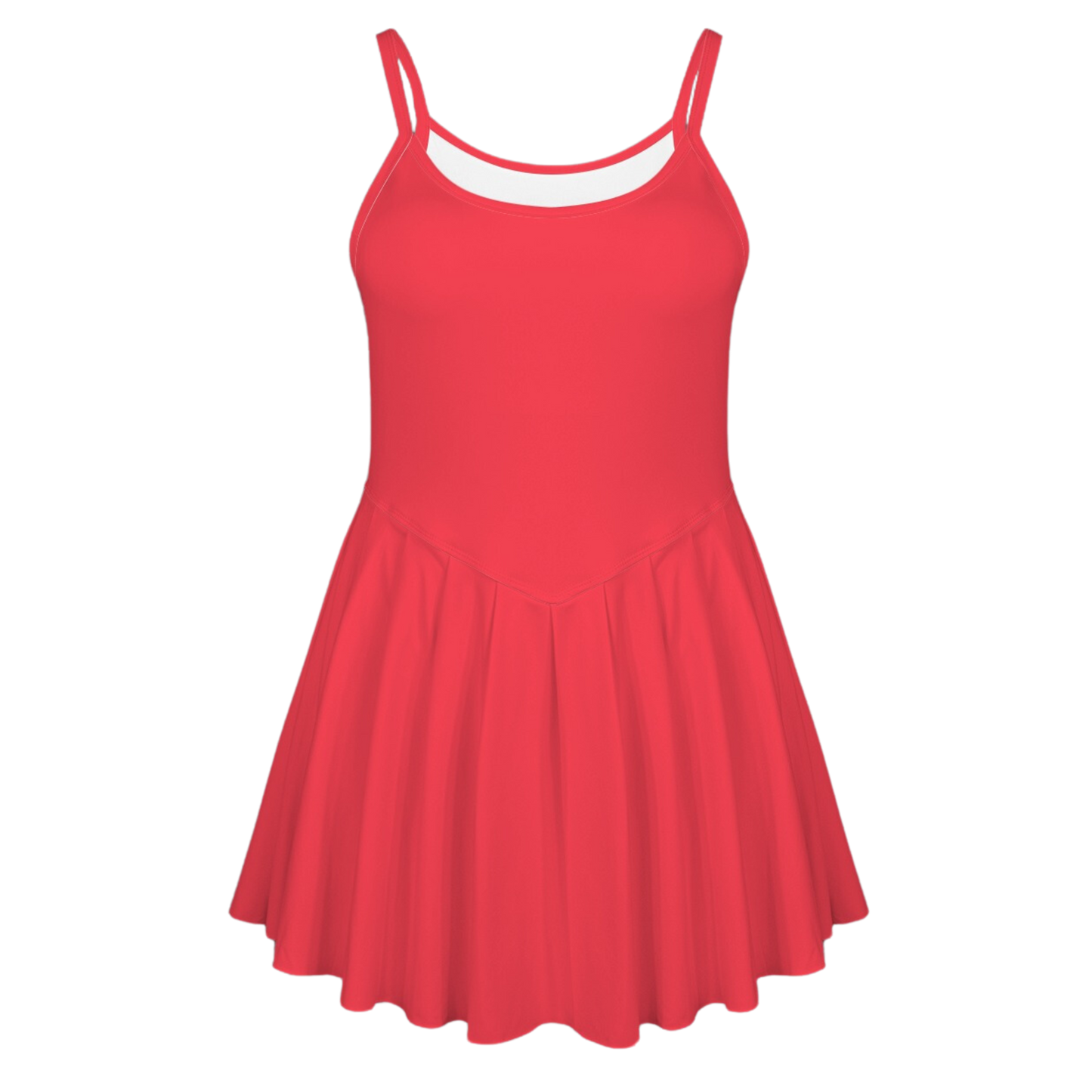 Flora Red Pleat Skirt Active Dress