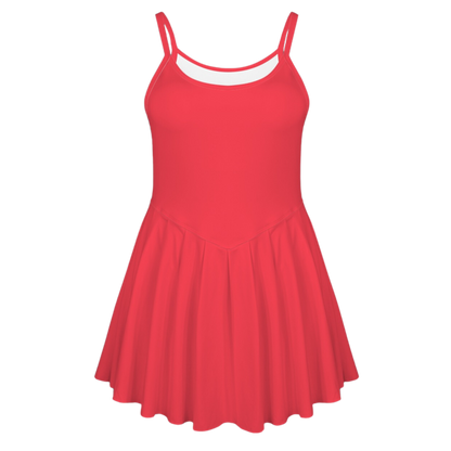 Flora Red Pleat Skirt Active Dress