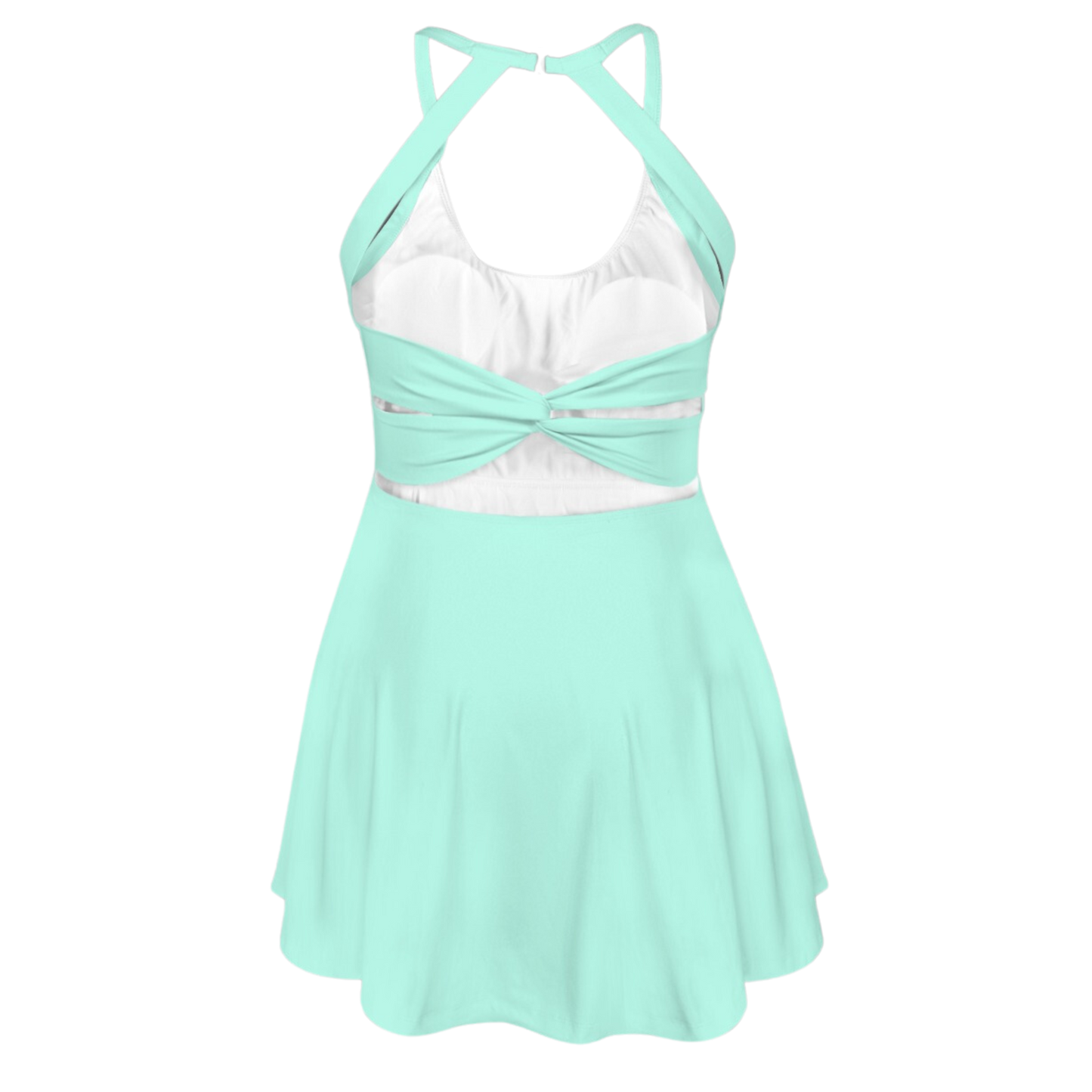 Flo Mint Open Back Flare Skirt Active Dress