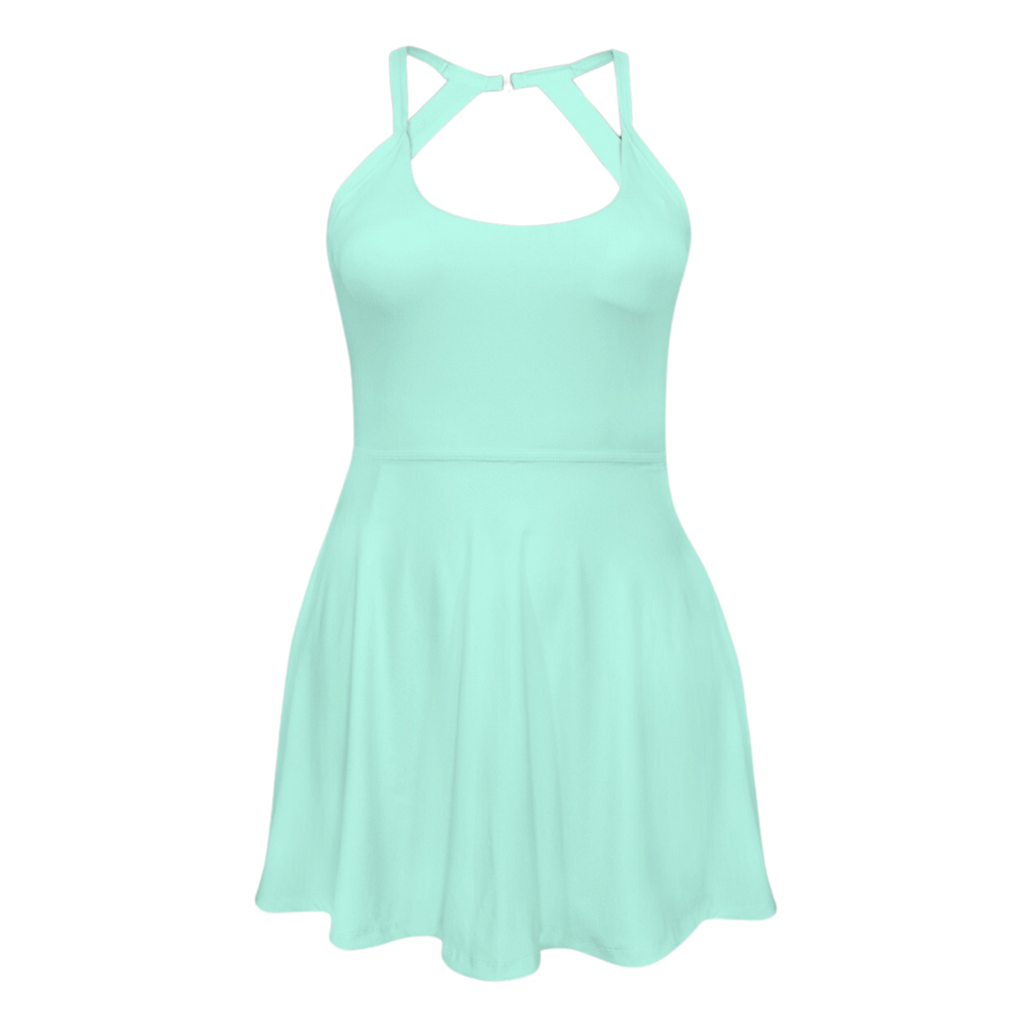 Flo Mint Open Back Flare Skirt Active Dress