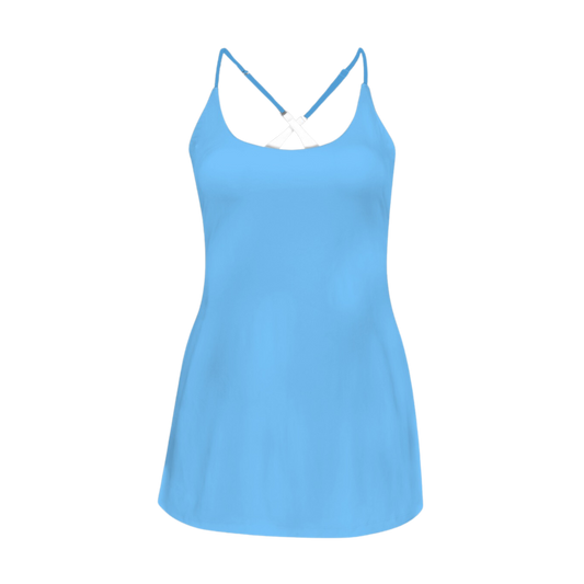 Genie Blue Criss Cross Back Active Dress