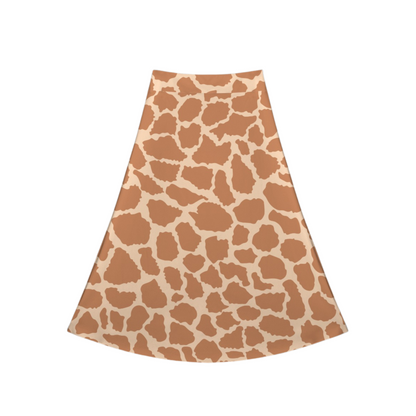 Giraffe Print Crossover Midi Skort