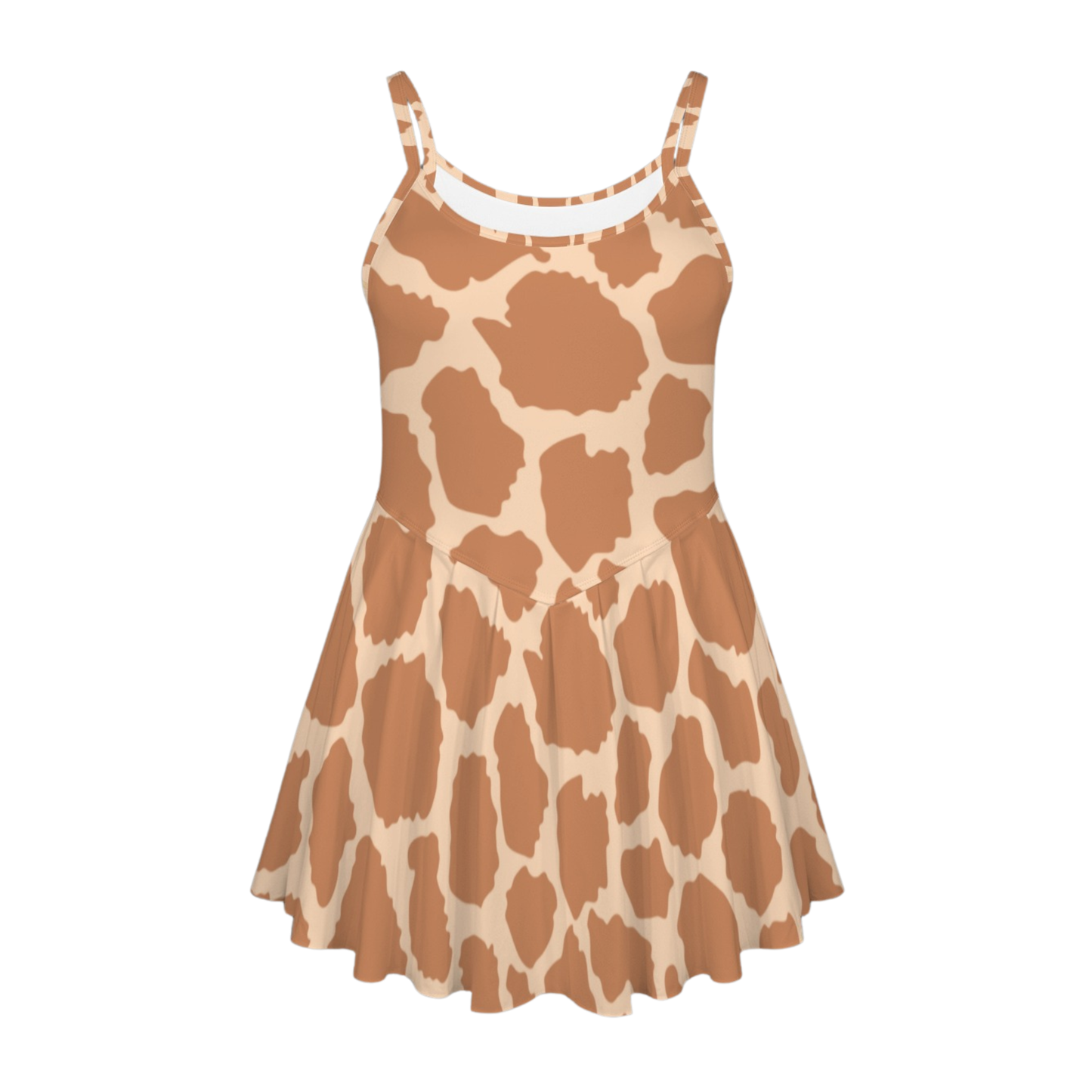 Animal Print Pleat Skirt Active Dress