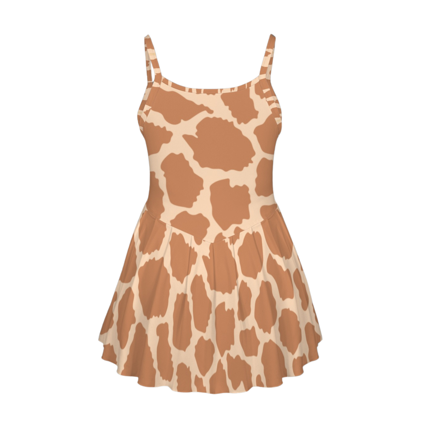 Animal Print Pleat Skirt Active Dress