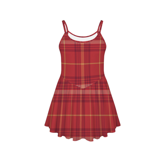 Lion House Plaid Pleat Skirt Active Dress