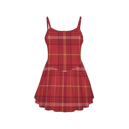 Lion House Plaid Pleat Skirt Active Dress