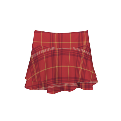 Houses Plaid Ruffle Active Skort