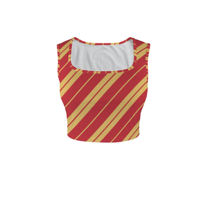 Houses Stripes Square Neck Crop Top