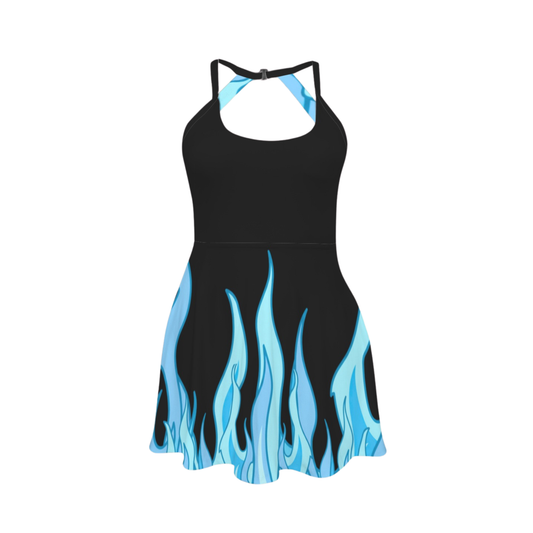 God Of The Underworld Open Back Flare Skirt Active Dress