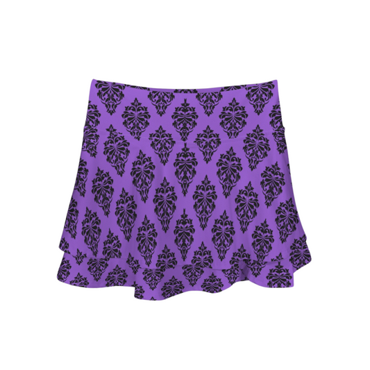 Haunted Walls Ruffle Active Skort