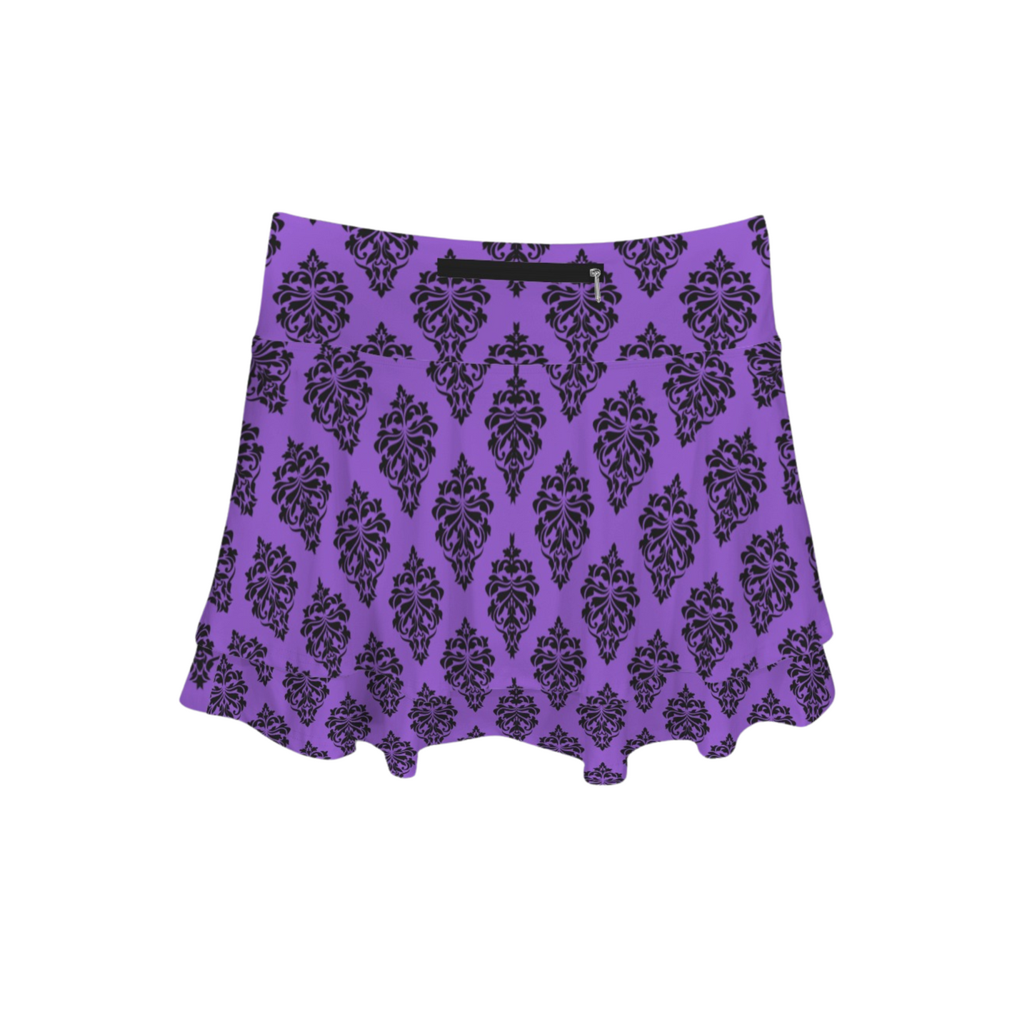 Haunted Walls Ruffle Active Skort