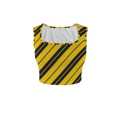 Houses Stripes Square Neck Crop Top