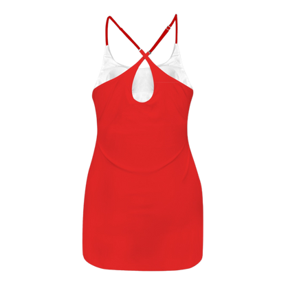 Incredible Red Criss Cross Back Active Dress