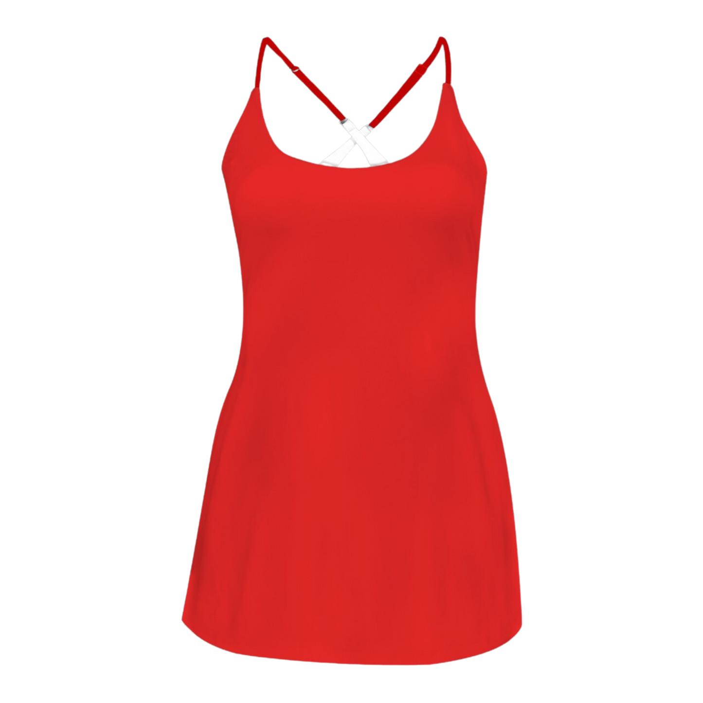 Incredible Red Criss Cross Back Active Dress