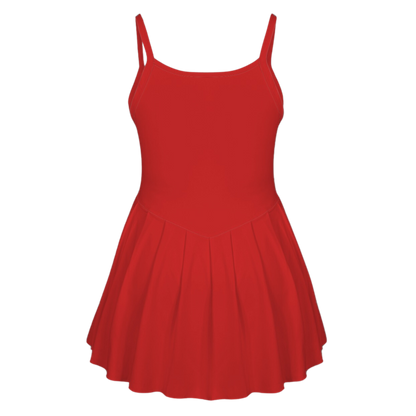 Incredible Red Pleat Skirt Active Dress FIX COLOR