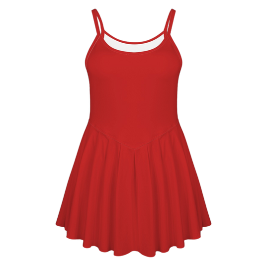 Incredible Red Pleat Skirt Active Dress FIX COLOR