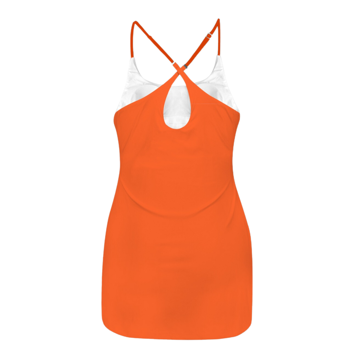 Jaq Orange Criss Cross Back Active Dress