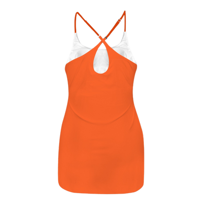 Jaq Orange Criss Cross Back Active Dress