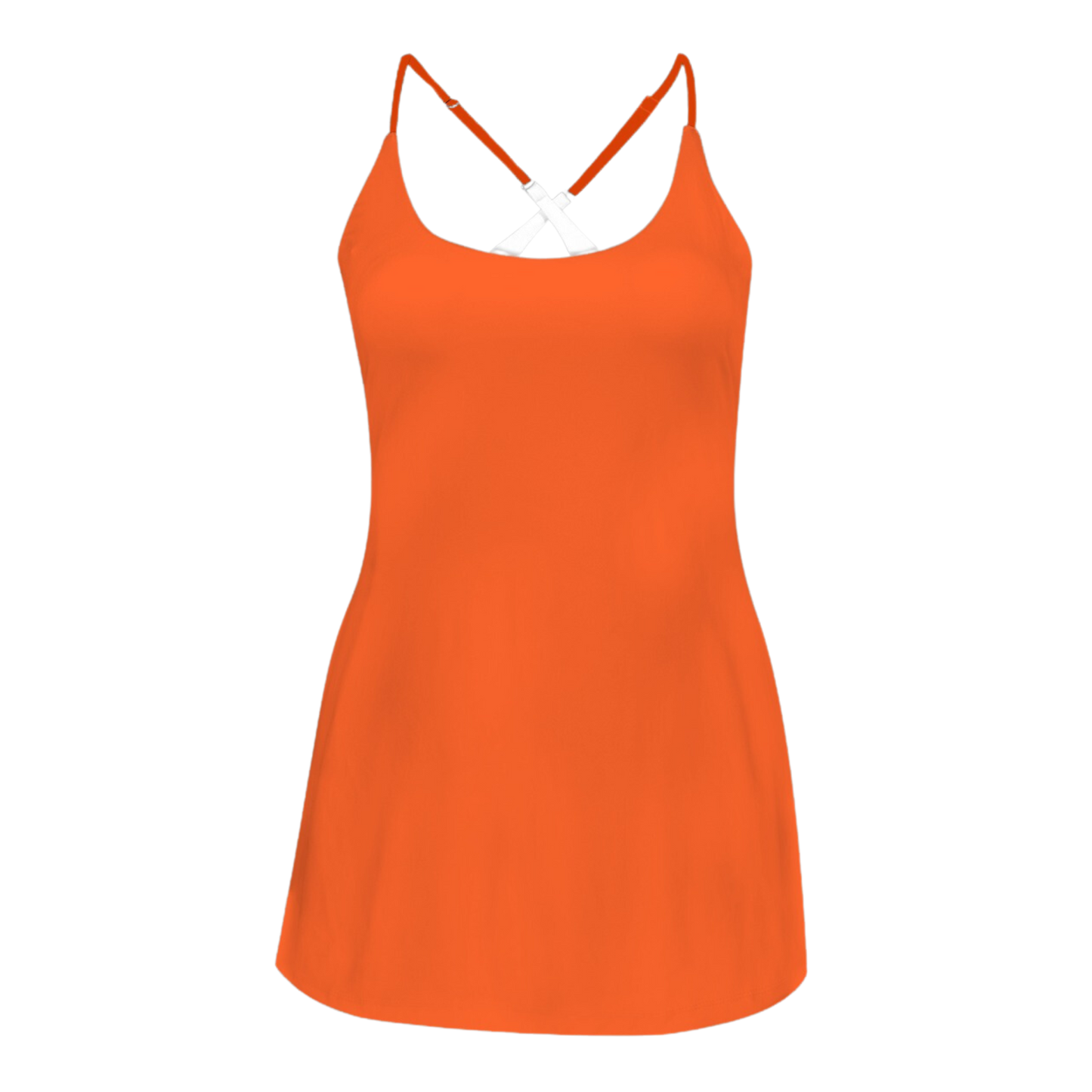 Jaq Orange Criss Cross Back Active Dress