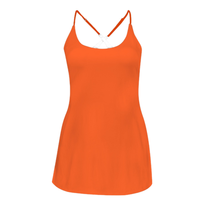 Jaq Orange Criss Cross Back Active Dress