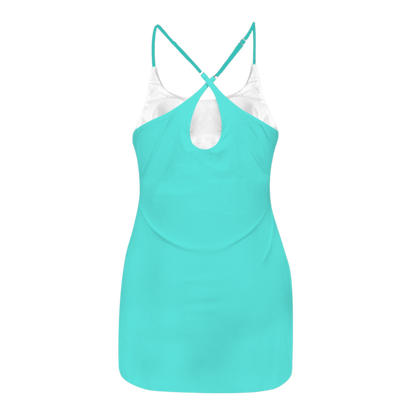 Jasmine Aqua Criss Cross Back Active Dress