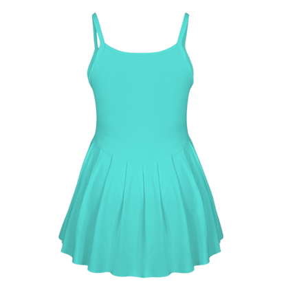 Jasmine Aqua Pleat Skirt Active Dress