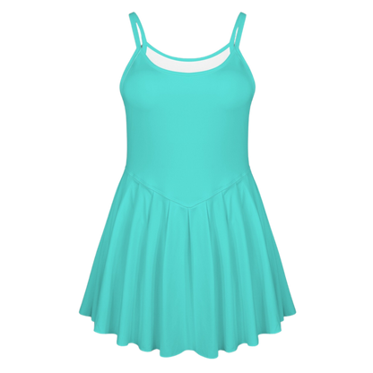 Jasmine Aqua Pleat Skirt Active Dress