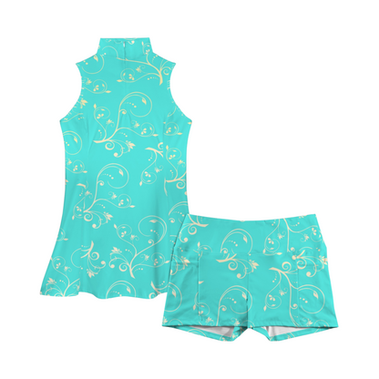 Jasmine Swirl Collared Active Dress