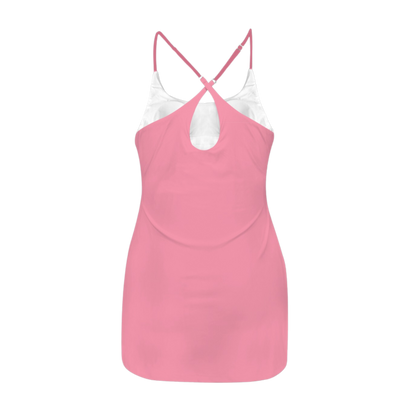 I'm a Lady Pink Criss Cross Back Active Dress