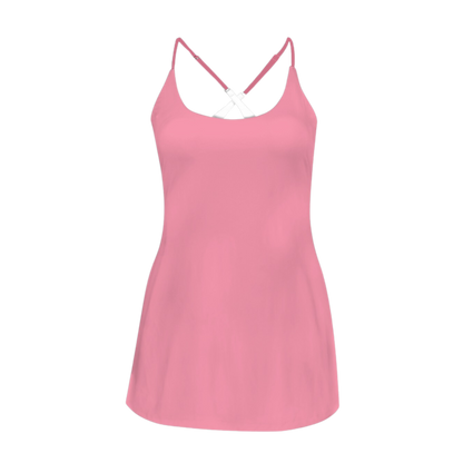 I'm a Lady Pink Criss Cross Back Active Dress