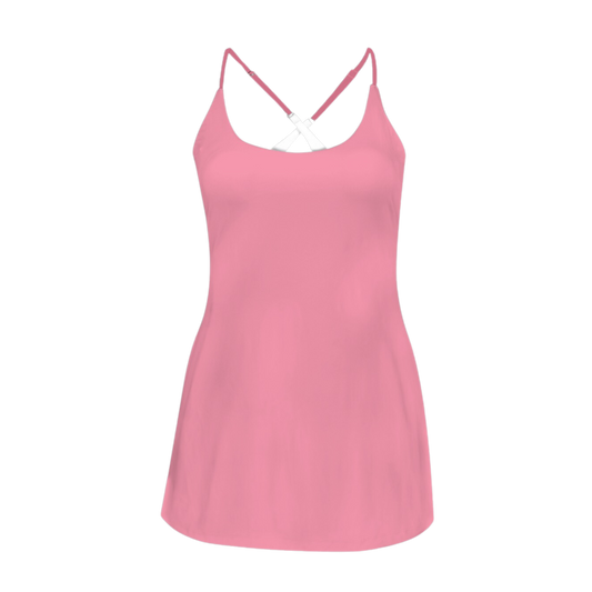 I'm a Lady Pink Criss Cross Back Active Dress