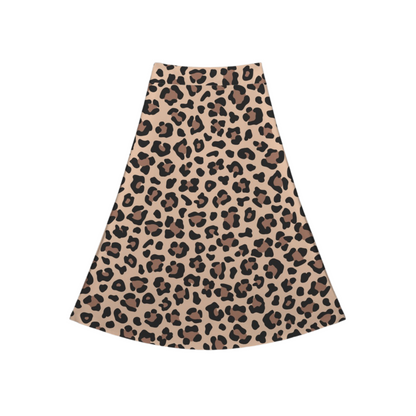 Leopard Crossover Midi Skort