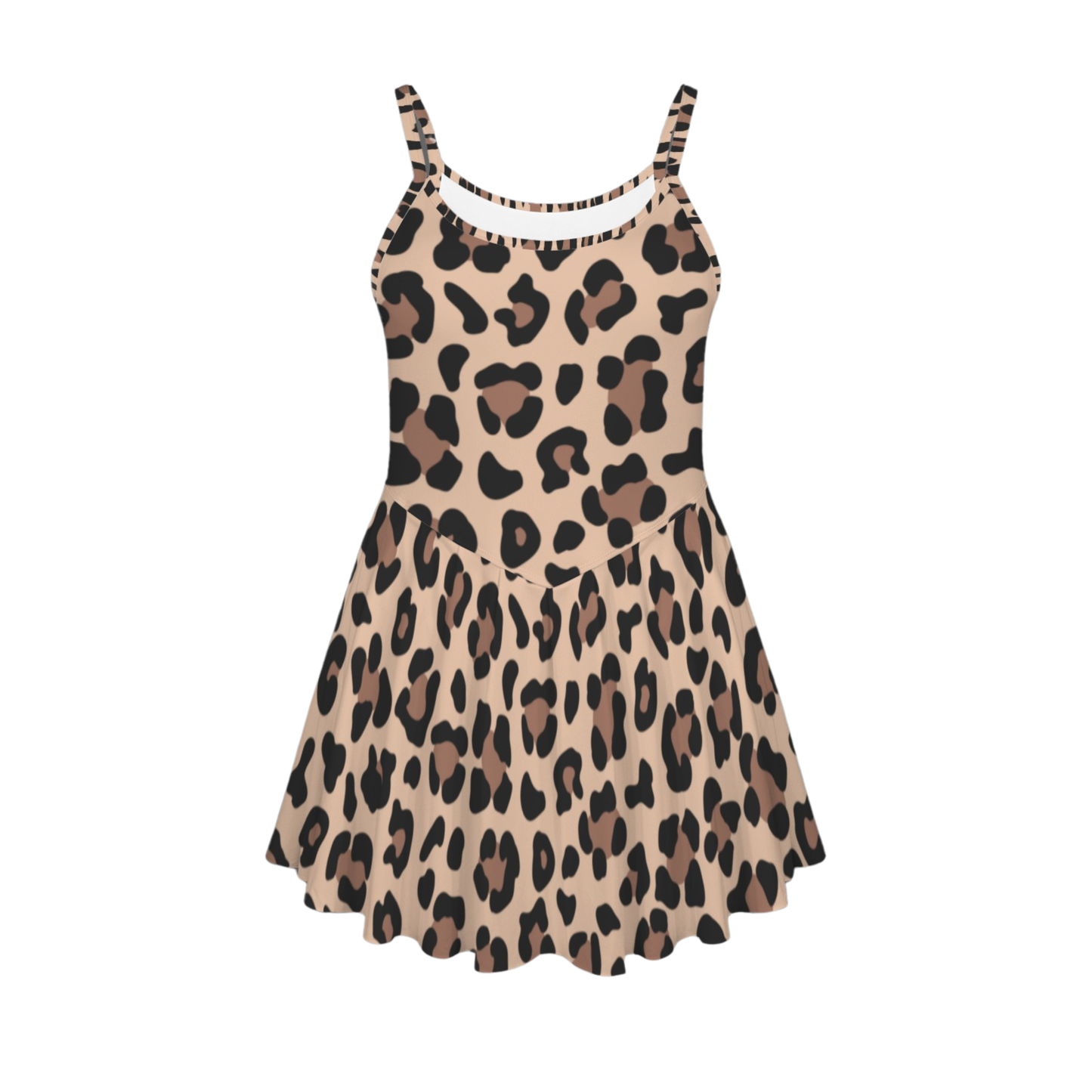 Animal Print Pleat Skirt Active Dress