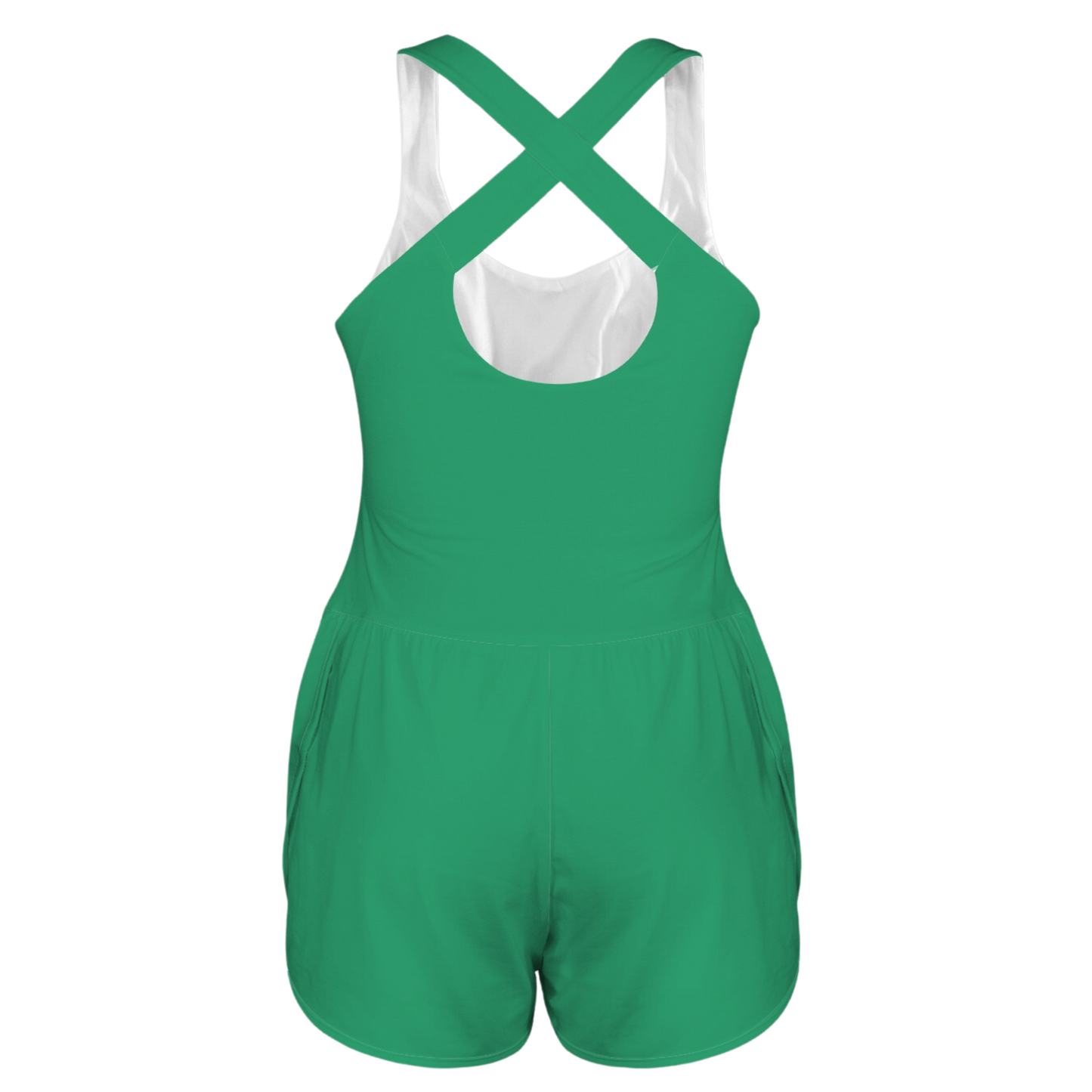 Louis Green Cutout Cross Back Active Romper