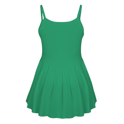 Louis Green Pleat Skirt Active Dress