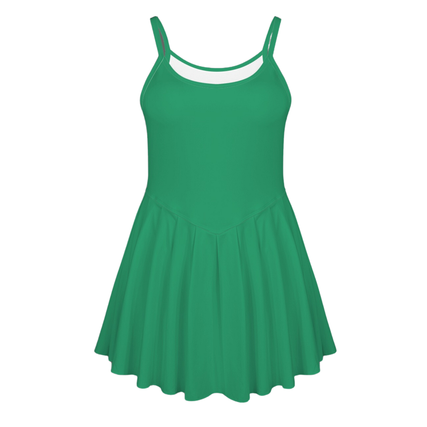 Louis Green Pleat Skirt Active Dress