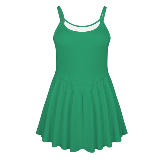 Louis Green Pleat Skirt Active Dress