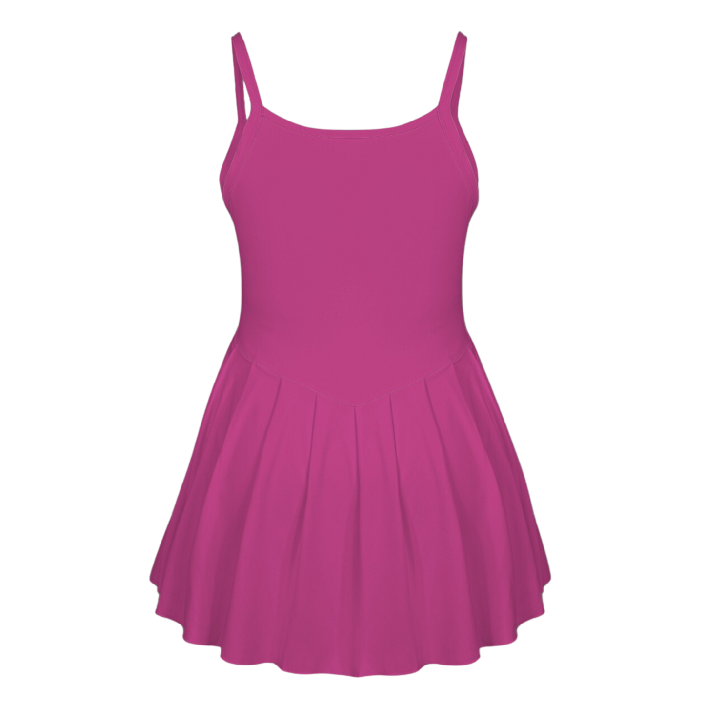 Madam Fushia Pleat Skirt Active Dress