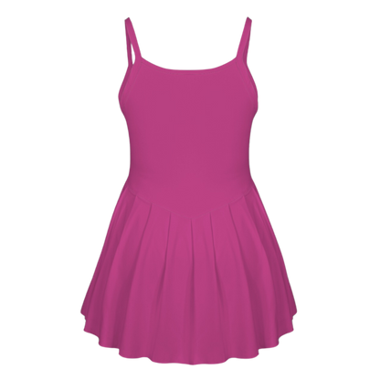 Madam Fushia Pleat Skirt Active Dress