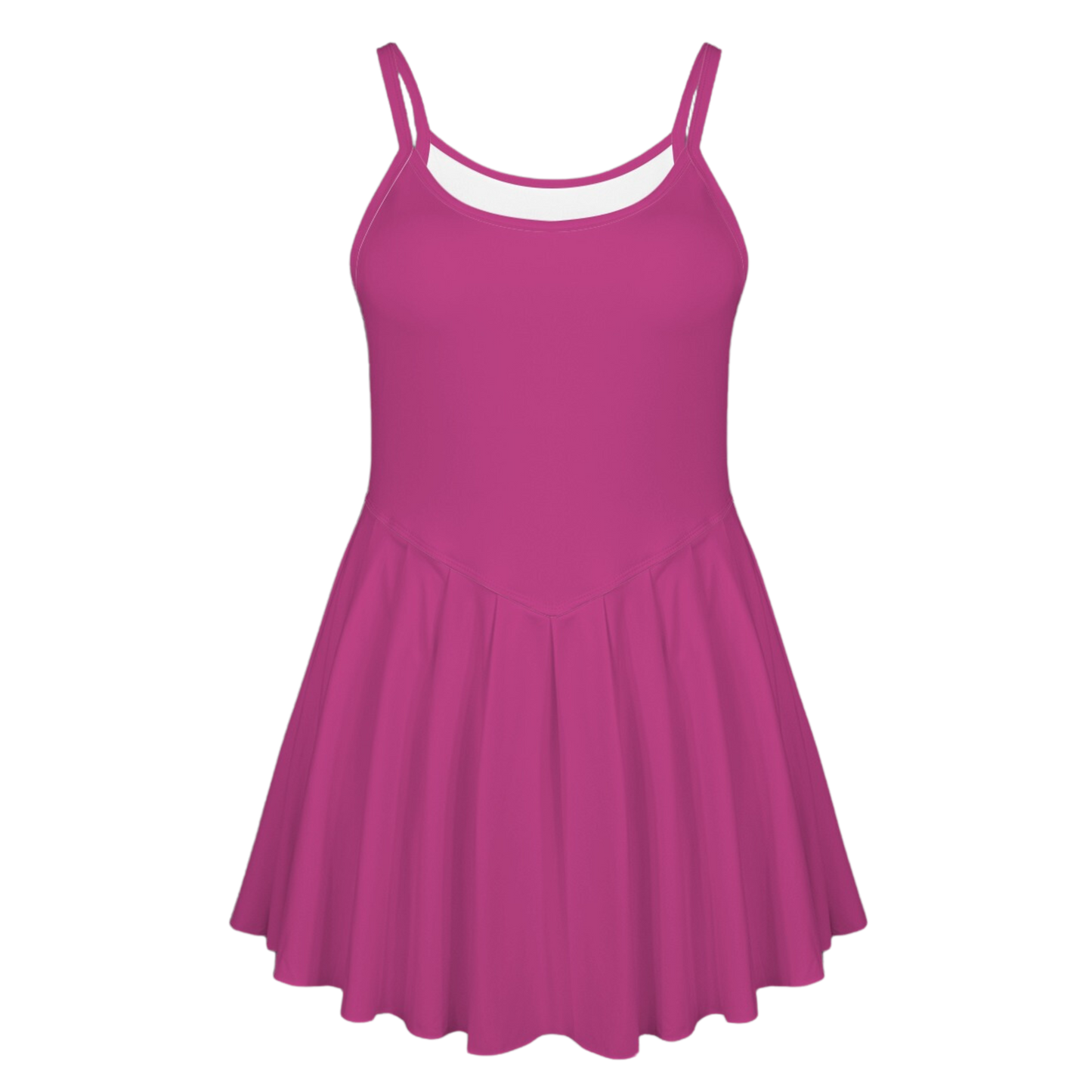 Madam Fushia Pleat Skirt Active Dress