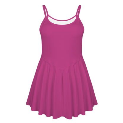 Madam Fushia Pleat Skirt Active Dress