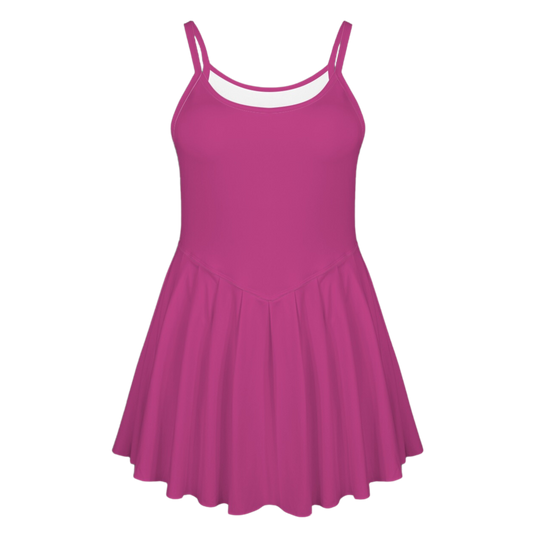 Madam Fushia Pleat Skirt Active Dress