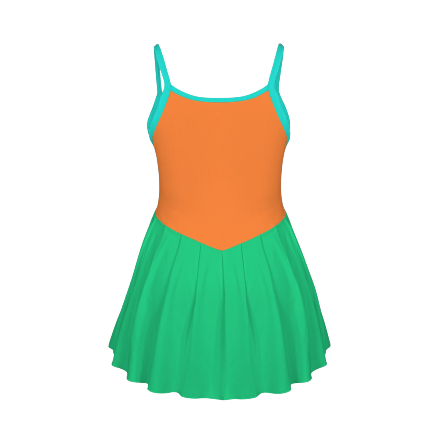 Mad Hats Colorblock Pleat Skirt Active Dress