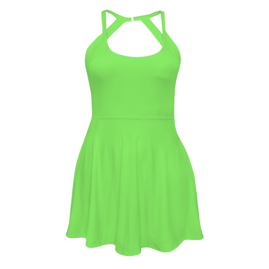 Mike W. Green Open Back Flare Skirt Active Dress